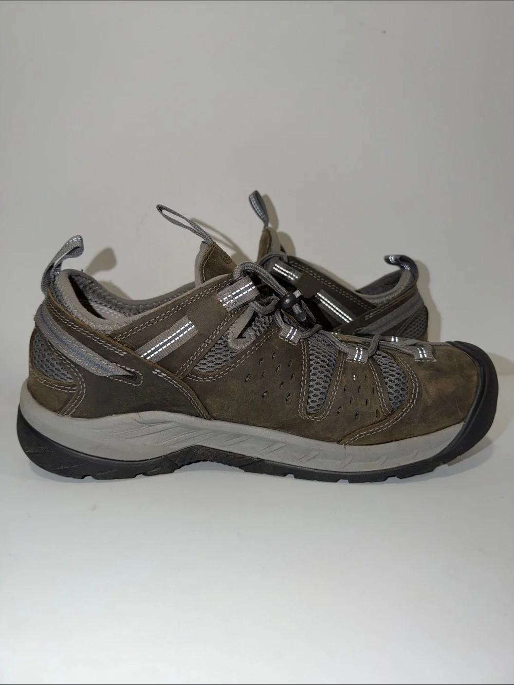 KEEN 13EE Gargoyle Navy Utility Men's Atlanta Cool II ESD Steel Toe Hiker Boots